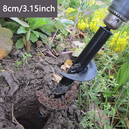 Spiral Drill Bit Set, Garden Spiral Drill Bit for Planting Bulbs & Flowers