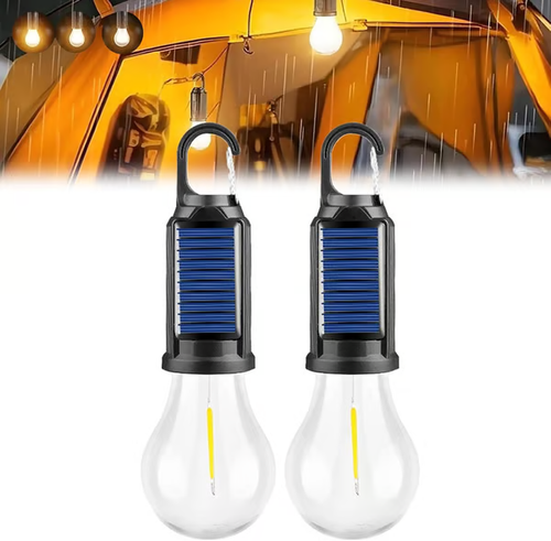 🔥New solar rechargeable hook camping light