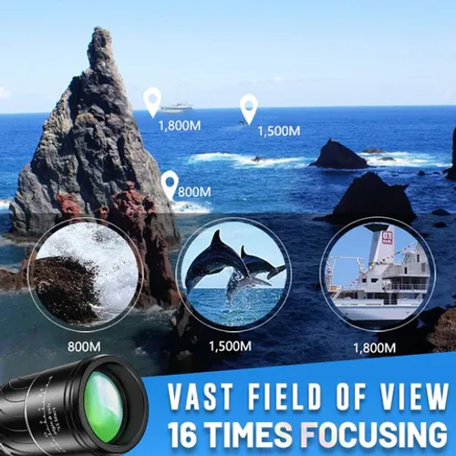 16X52 Monocular bifocal optical zoom telescope
