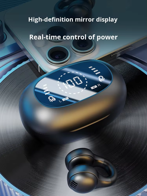 Smart earphones with smart color screen and ear clip