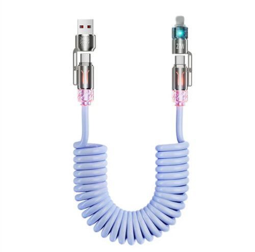 🏆Flash Sale⚡50K+ SOLD! 💥240W 4-in-1 Retractable Coiled Charging Cable