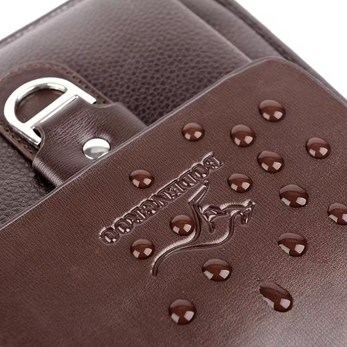 Men's Basic Microfiber Leather Shoulder Bag