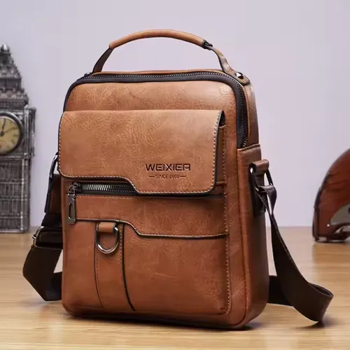 Men's Vintage PU Leather Crossbody Bag
