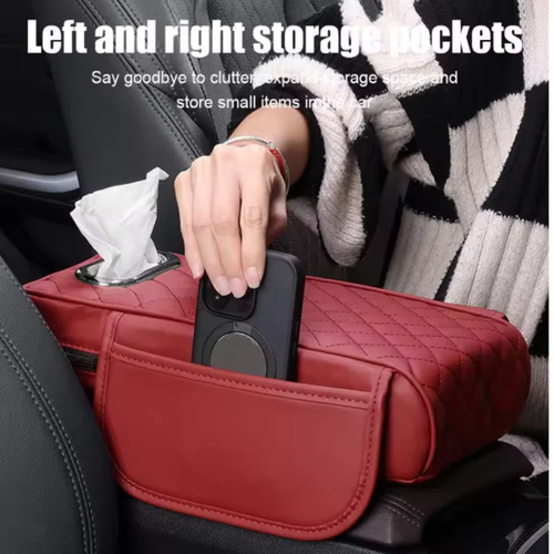 ArmrestCover: Universal Car Armrest Cover Support With Storage Pockets