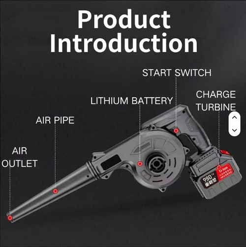 Lithium battery blower small rechargeable suction electric blowing and suction dual-use outdoor industrial dust collector