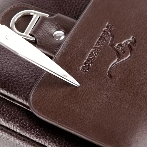 Men's Basic Microfiber Leather Shoulder Bag