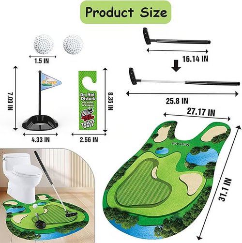 🔥49% OFF⛳Toilet Game Mini Golf Toy,Gag Gifts for Adults Funny