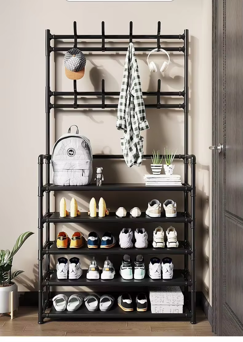 Multifunctional shoe and hat rack