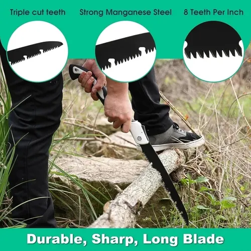 🔥Indestructible Folding Trail Saw - Super sharp, lightning fast cutting, built for the wild!