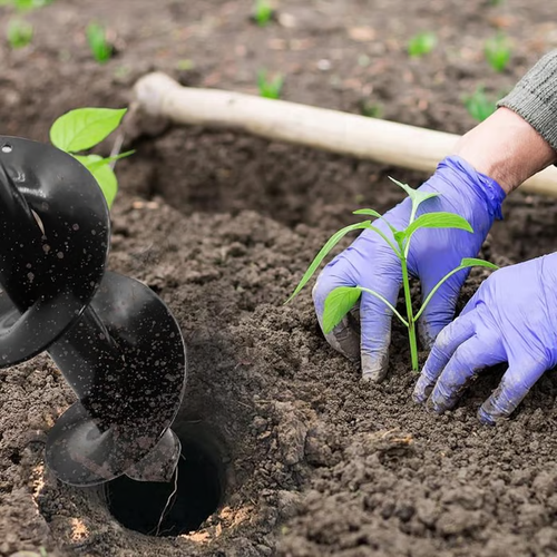 Spiral Drill Bit Set, Garden Spiral Drill Bit for Planting Bulbs & Flowers