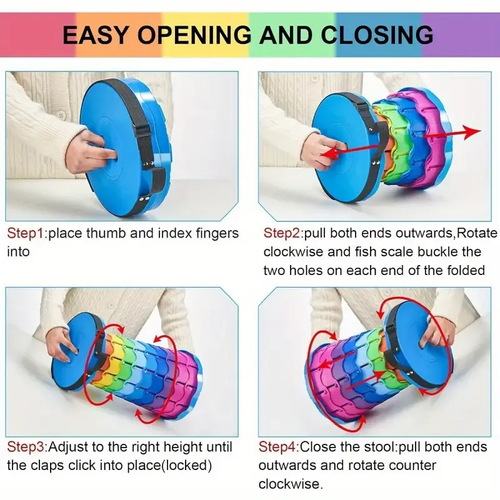 Outdoor Portable Rainbow Folding Stool