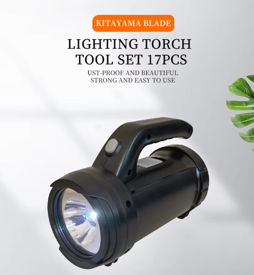 Flashlight and hardware tool set