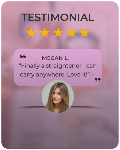 Negative ion straightening comb Frizz-free, sleek hair — anytime, anywhere