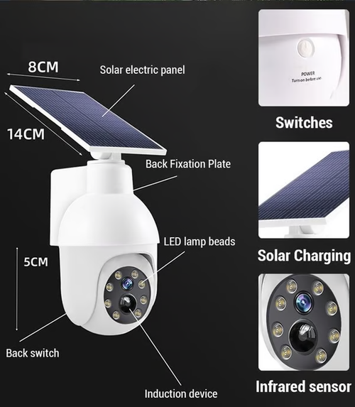 Solar Simulated Surveillance Camera Street Light