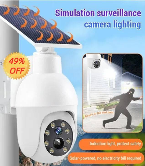 Solar Simulated Surveillance Camera Street Light