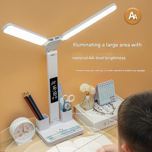 Double-head LED multi-function desk lamp