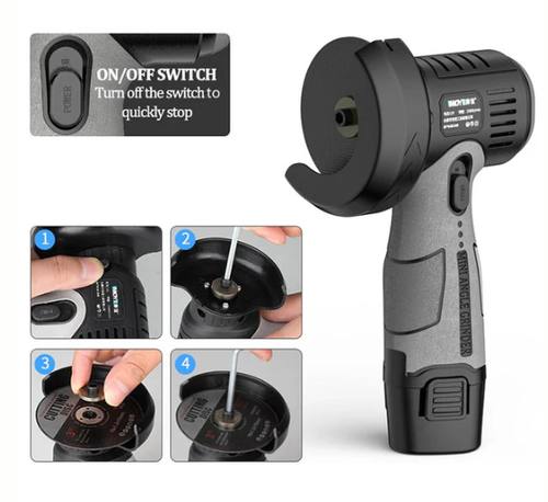 ⏳Time-limited Special🧰12V Mini Angle Grinder with Cutting Disc