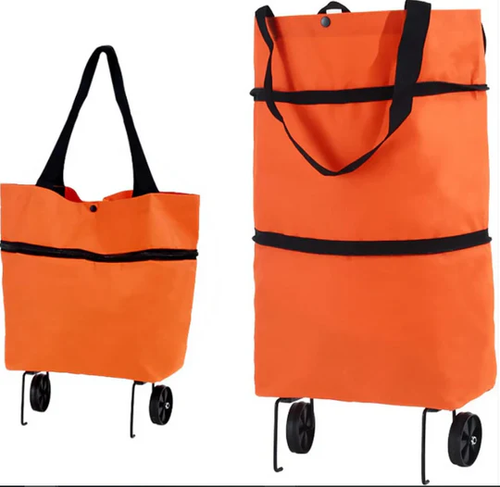 Multifunctional foldable bag with wheels