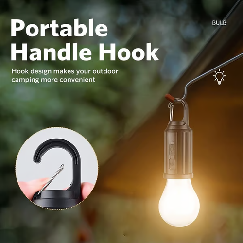 🔥New solar rechargeable hook camping light