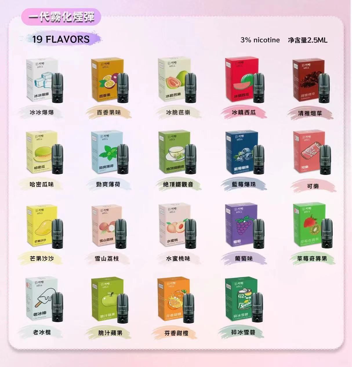 DIYA 叮啞煙彈 三顆盒裝 通用 RELX SP2 一代主機 正品保證