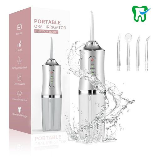 4 In 1 Water Flosser For Teeth, Cordless Water Flossers Oral Irrigator With DIY Mode 4 Jet Tips, Tooth Flosser, Portable And Rechargeable For Home Travel, For Men And Women Daily Teeth Care, Ideal For Gift, Gift Waterproof Kit Whitening