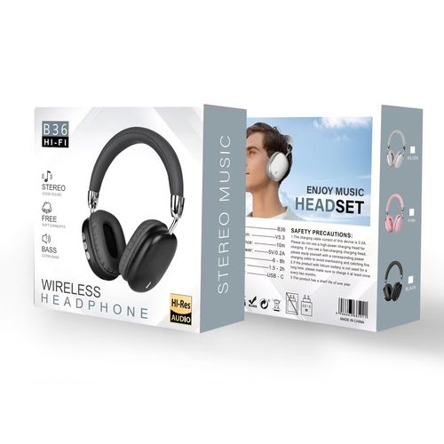 Wireless Headphone,   lightweight Foldable Headphone with Built-in Microphone, Noise Cancelling Headphone for Mobile Phone, Computer, MP3 & Other Devices, Audio