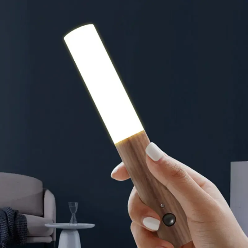 Portable Wireless Magnetic USB Rechargeable Smart Indoor Sensor Control Wall Induction Lamps for Living Bed Room