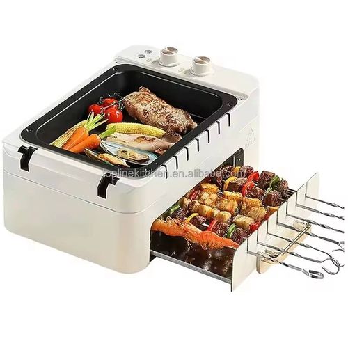Máquina de grelhar para churrasco eléctrica Máquina de espetos rotativa automática