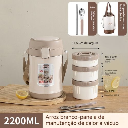 Lancheira isolada a vácuo em aço inoxidável 316