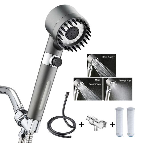 Chuveiro filtrado pressurizado regulável a três velocidades