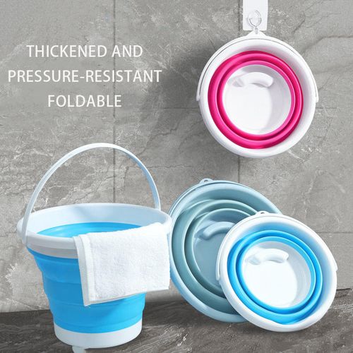 Balde de silicone dobrável e portátil 10L