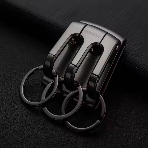 High-grade three-ring belt keychain