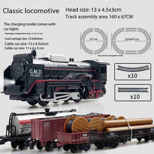 Rechargeable electric train track toy model high-speed simulation train