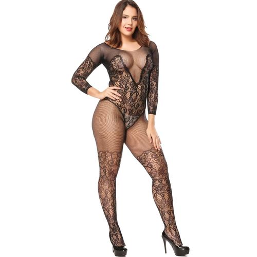 Sexy large size transparent mesh mesh stockings