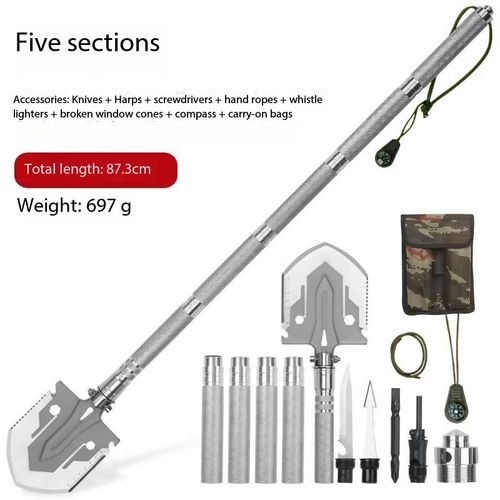 Outdoor multifunctional folding engineer shovel set