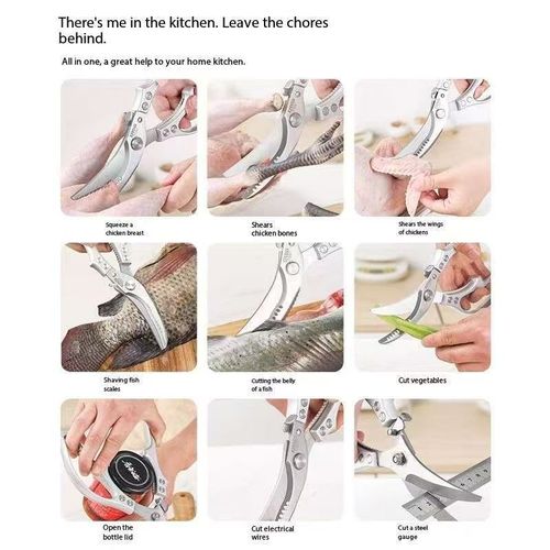 Household stainless steel chicken bone scissors, bone scissors