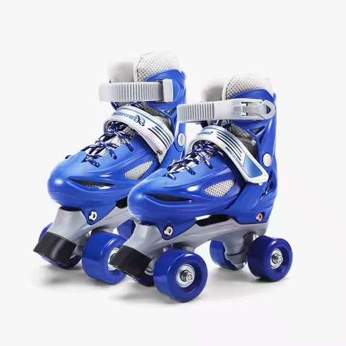 Adjustable children's skates double row four wheels for both men and women