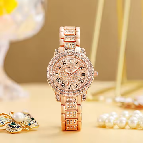 Fashion full star full diamond quartz watch for women