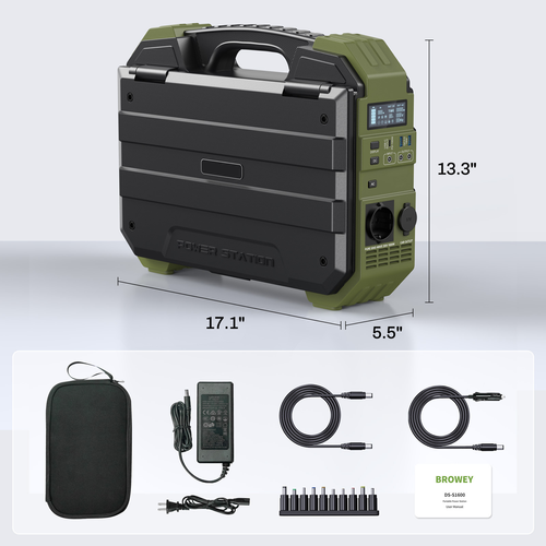 Solar Mobile Portable High Power 1600W Lithium Ion Foldable Waterproof Outdoor Camping Power Supply with Energy Storage