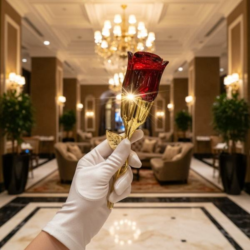 Rose Perfume in a Decorative Vial