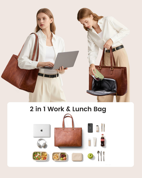 Large capacity layered handbag