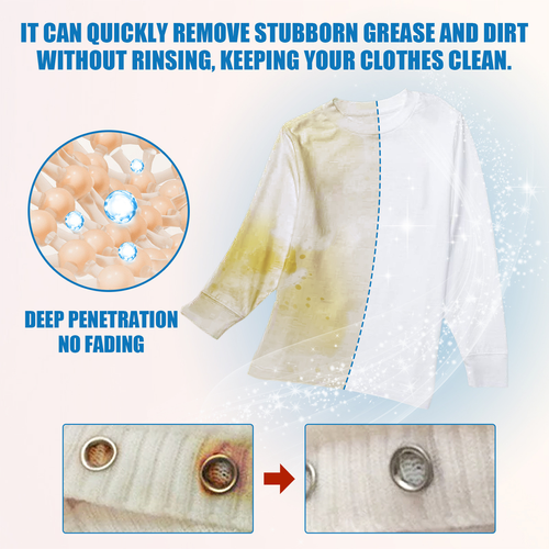 Laundry Detergent Cleans Clothes Removes Stains Tackles Tough Oil & Yellowing Stains Dry Cleaning Agent