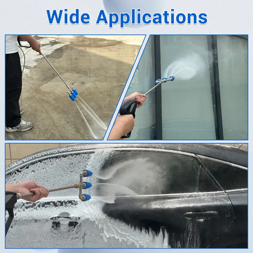 Triple Turbo Nozzle Pressure Washer 360° Rotating Turbo Nozzle with Quick Connector 2.0 Orifice 3-in-1 Turbo Nozzle 4000 PSI, car accessories