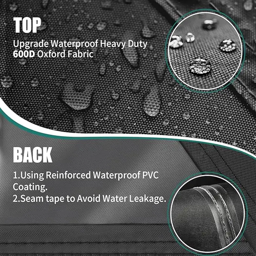 Waterproof Patio Furniture Covers, Outdoor Furniture Covers, 600D Heavy Duty Oxford Patio Table Cover with Air Vents, Windproof Straps, Anti-UV, Rip-Resistant for Outdoor Table, Chair, Sofa,dorm essentials,home essentials