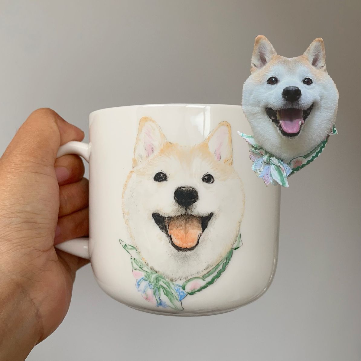 Custom Hand-Drawn Pet Portrait Bowl & Mug Set – Personalized Cartoon Ceramic Dishware for Cat & Dog Lovers