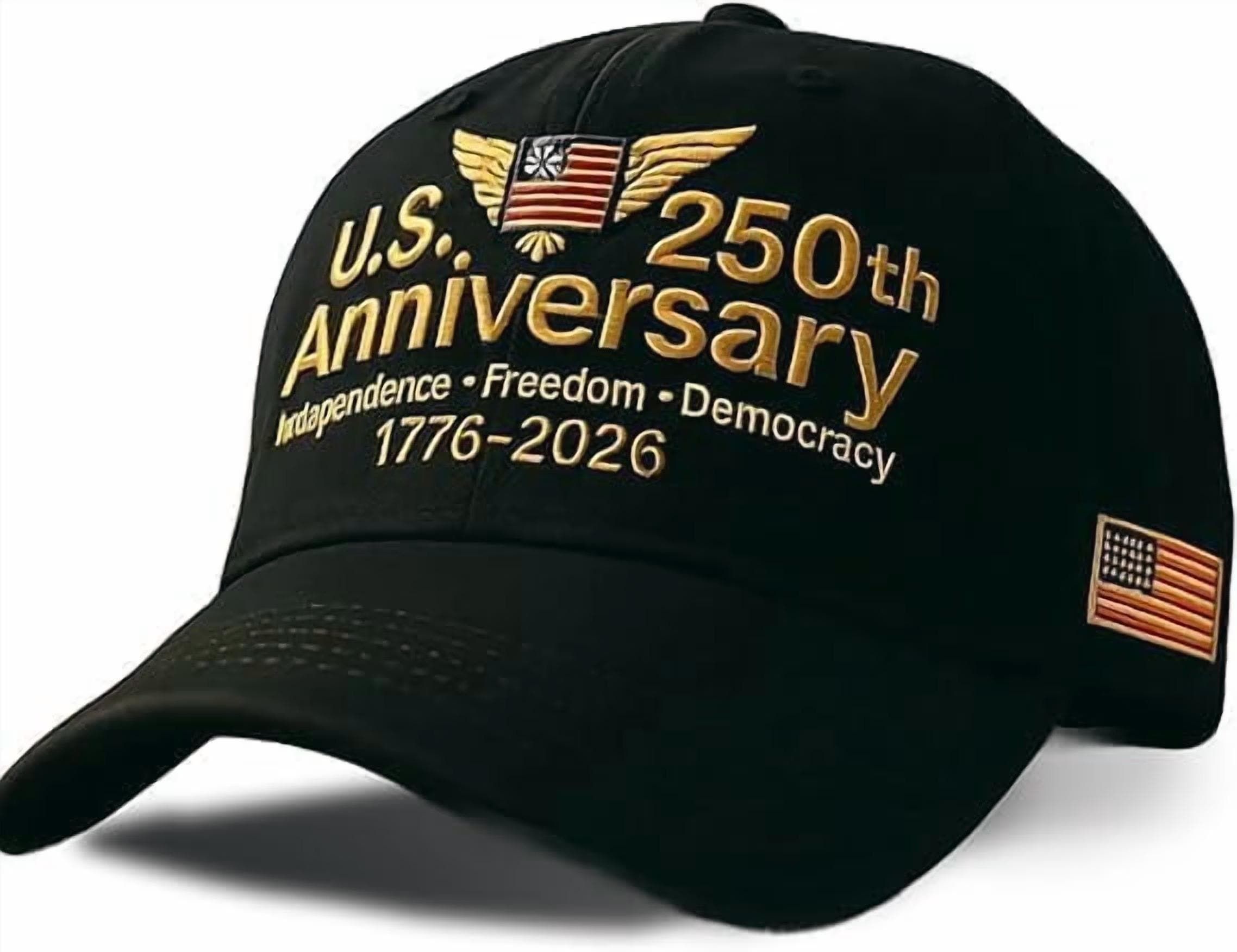 250th Anniversary Embroidered Trucker Hat Us Tribute Retro Cap