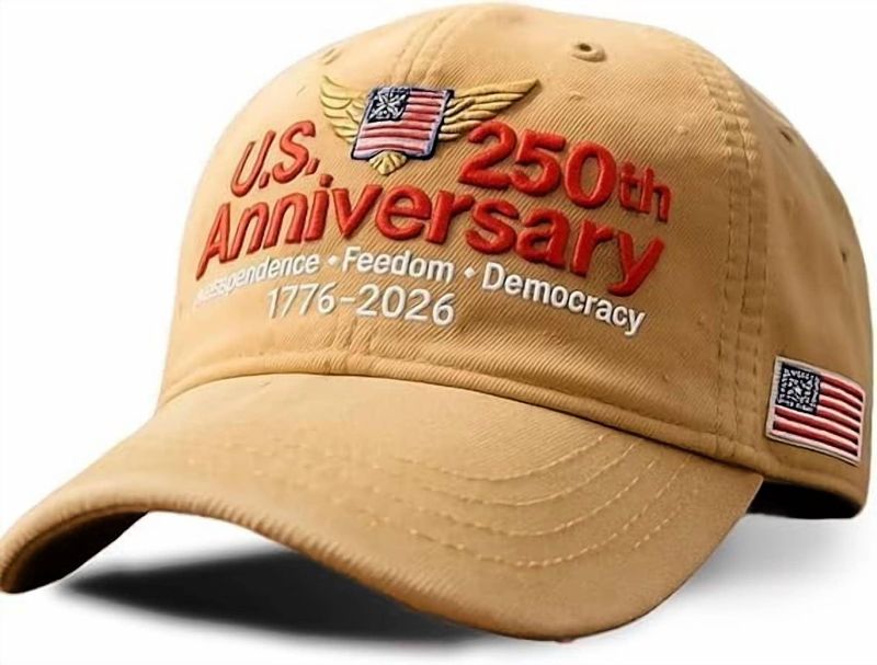 250th Anniversary Embroidered Trucker Hat Us Tribute Retro Cap