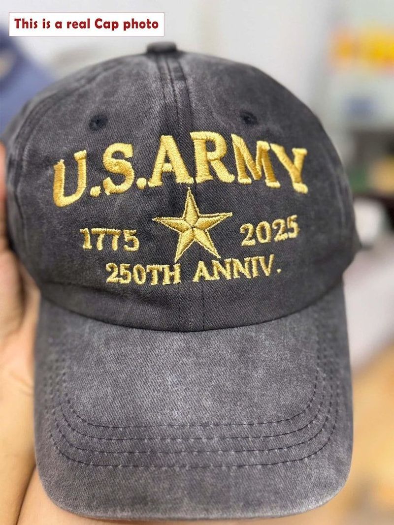 United States Army 1775-2025 Embroidery Cap, Patriotic USA Army Us Military Parade 250th Anniversary 2025 Hat
