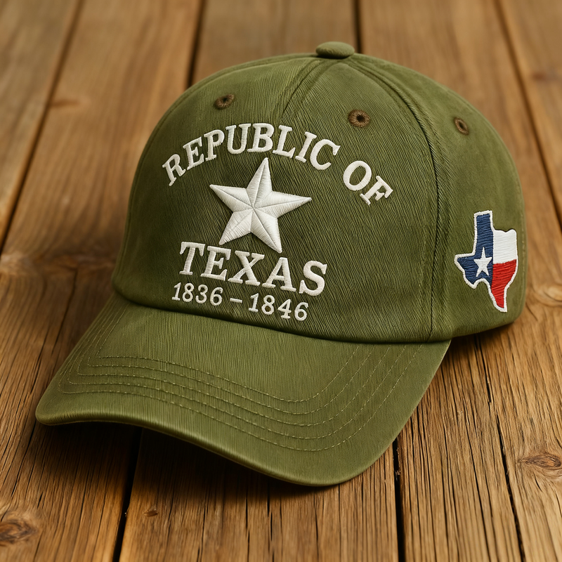 🔥Only a Few Left -Republic of Texas Commemorative Baseball Cap · Vintage Brown