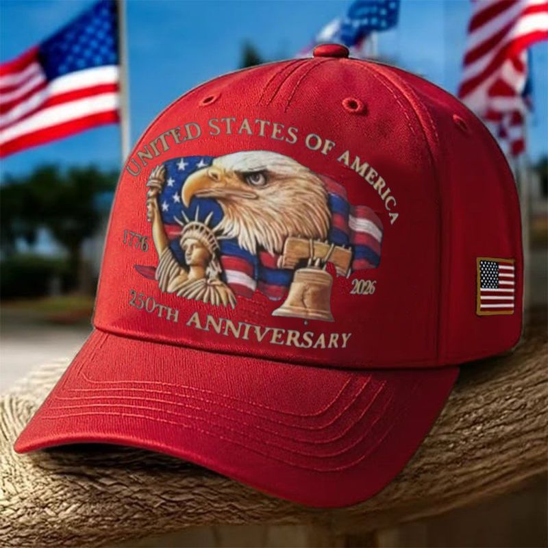 🗽Eagle & Liberty – United States 250th Anniversary Printed Hat🦅(Breathable & Lightweight Comfort & Unisex Fit)